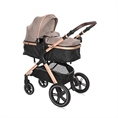 Passeggino VIOLA+ADAPTERS con cesta per neonato PEARL Beige